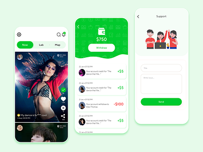 Social App (Earning Daily) beautiful ui social socialmedia support ui video wallet