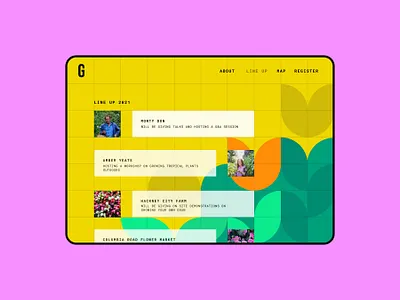 070 #DailyUI Event Listing app design dailyui dailyuichallenge design event event app event listing figma garden geometric geometric illustration graphic design illustration illustration digital ui ui design ux