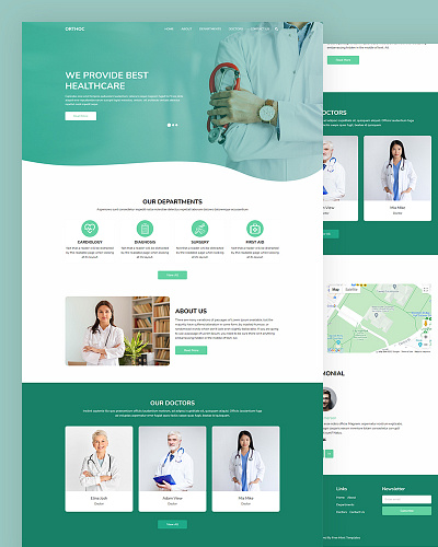 Orthoc bootstrap clinic css dentist doctors healthcare hospital html5 medical responsive surgeon template