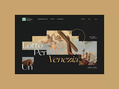 Gallerie dell'Accademia di Venezia. Main animation branding design minimal photoshop typography ui ux web website