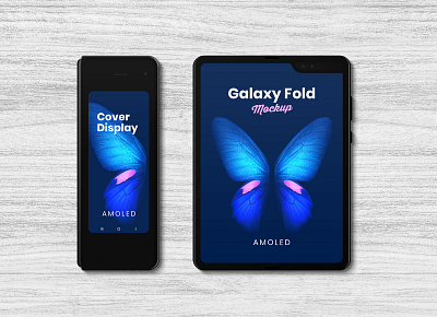 Samsung Galaxy Fold Mockup Free PSD download downmoad fold free galaxy mockuo mockup psd samsung template z