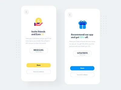App Invite Program app gift icons mobile typography ui uiux