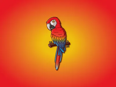 Parrot Illustration - Scarlet Macaw animal illustration baby parrot bird bird illustration concept design illustration design macaw macaw illustration parrot parrot drawing parrot illustration scarlet scarlet macaw vector art vector illustration