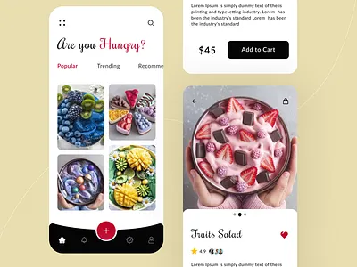 Food App best design best shot delivery app food app food app ui fruits illustration minimal mobile app design online food order online shopping shopping app uidesign uiuxdesign