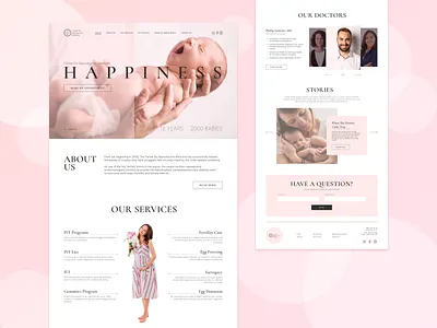 Fertility Clinic - Website Concept design figma logo typography ui web webdesign website