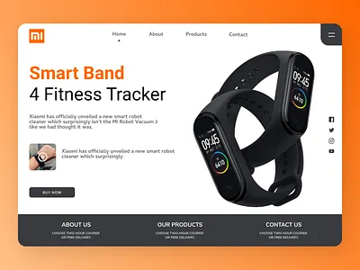 Fitness Band Landing Page branding design logo typography ui ux