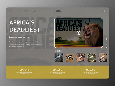 Wild Life Landing Page design ui