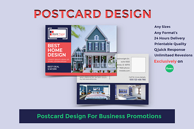I will design an awesome postcard for you design graphice design modern postcard design postcardproject postcards
