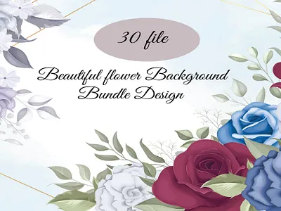Beautiful flower background bundle background card design elegant floral flower frame invitation spring template