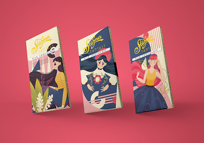 Retro is the new modern branding characterdesign chocolate bar design digital illustration flat girl illustration modern new packaging retro vector