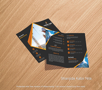 Bifold brochure bifold brochure design flyer designs trifold brochure design