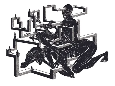 Trial design drawing graphic illustration