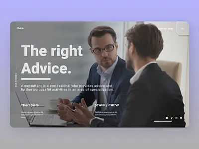 Consultant Web Design design lading page landing page concept landing page ui minimal typography ui ux web