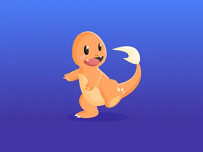 Original Fire Monster cartoon charmander design fire illustration orange pokemon sketch