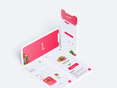 FOOD DELIVERY APP adobe figma graphicdesign illustraion mobile ui mobiledesign ui ux