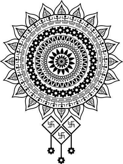 POILA BOISAK MANDALA 2021 artwork bengali illustraion mandala mandalaart