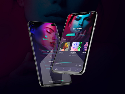 Artist Profile 2 app design music player profile page ui