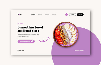 DAILY #042 - Home page food daily ui dailyui dailyuichallenge delivery design destock food graphic design home page food interface smoothie ui ui design uidesign webdesign