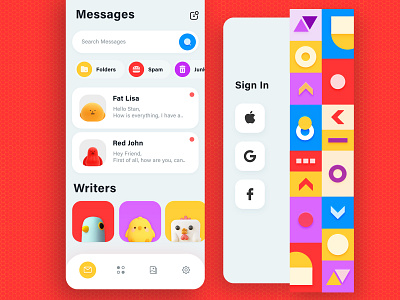 Messages app app application iphone messages mobile mobileapp patterns uidesign uiux whatsapp