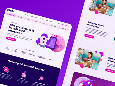 Aryel UI Redesign branding design landing page type typography ui uidesign ux website