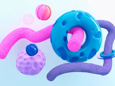 Abstract illustration 3D 3d abstract c4d cinema4d colors design illustrator