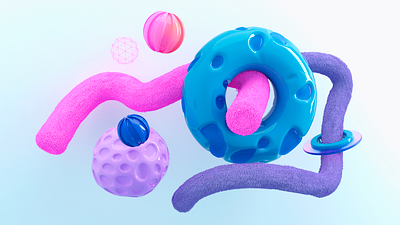 Abstract illustration 3D 3d abstract c4d cinema4d colors design illustrator