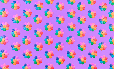 Flowers pattern 3d c4d cinema4d colors design flowers illustration pattern