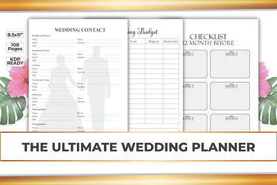 Wedding Planner Checklist A-Z Kdp Interior book cover book cover design kdp kdp cover kdp interior low content book wedding journal wedding planner wedding planner checklist wedding planner checklist