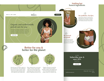 Bloom Landing Page branding home page illustration kansas city landing page ui ux web design women