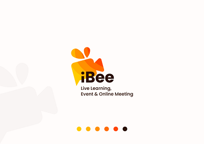 iBee bee deisgn live chat livestream logo online meeting vector work