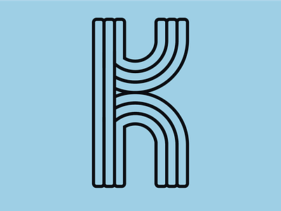 Letter "K" - 36 Days of Type 36days k 36daysoftype 36daysoftype08 challenge identity letter line logo mark symbol type typeface typography