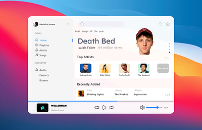 Music Player dailyuichallenge modern design ui design webdesign