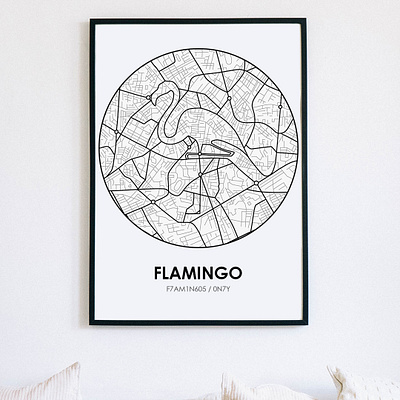 Flamingo Map flamingo map photoshop procreate