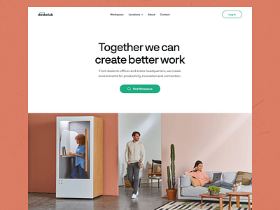 DeskClub - Coworking Space Website coworking coworking space figma figmadesign homepage homepage design landing page typography ui ui deisgn uiux ux web design web mockup web ui design website website concept website design website template workspace