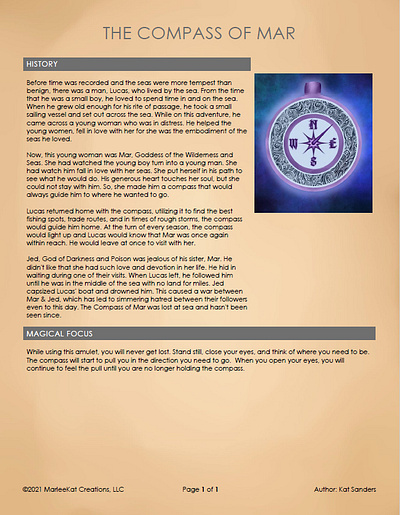 Compass of Mar creative writing digital art dungeonsanddragons magic item worldbuilding