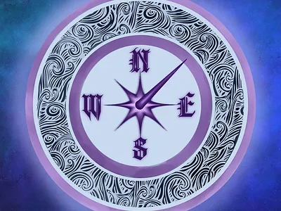 The Compass of Mar compass digital art dnd5e dungeonsanddragons magic item worldbuilding