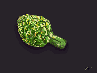 Artichoke art digital art digital painting drawing illustraion illustrator procreate procreateapp