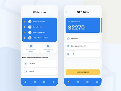 Insurance mobile app cards ui insurance insurance app ios app ios app design lists mainscreen mobile design
