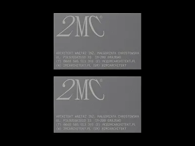 2MC branding business card design business cards businesscard design logo logodesign logotype minimal print typography