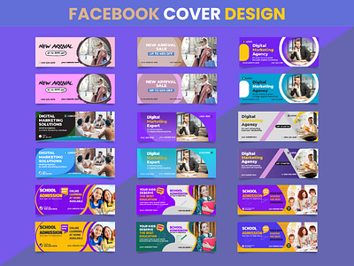 FACEBOOK COVER DESIGN back to school banner ads branding branding design digital marketing agency facebook ad facebook banner facebook cover facebook post illustraion illustrator instagram post modern banner sale banner social media social media design web banner youtube banner