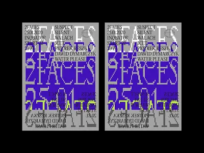 2Faces poster design poster poster art poster design print typographic poster typography