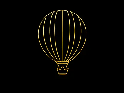 Hot Air Balloon branding illustration logo
