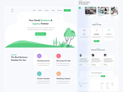 Digital Agency Landing Page branding creative design design figma illustration landing design landing page minimal ui uidesign uiux