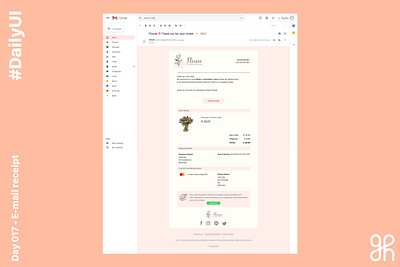 Daily UI challenge Day 17 - E-mail receipt dailyui dailyuichallenge