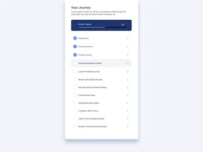 User Journey Tracker. app design minimal ui web xd
