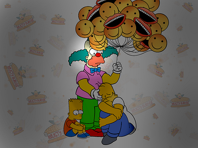 Sad Krusty design fresco illustration procreate