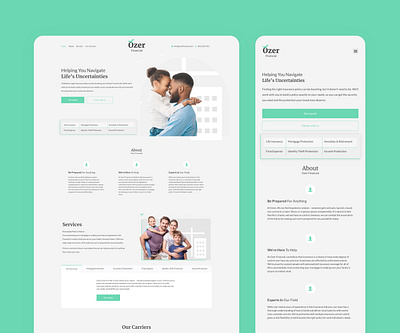 Ozer Financial branding design minimal web web design