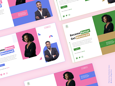 Mentoring Website Hero Design clean clean ui design hero section minimal minimalism simple ui design uiuxdesign website website design