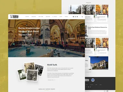 History Research Website anatolia bursa design flat historic historical history landing page slider turkey ui ux web website