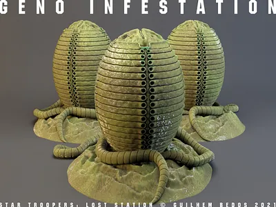 Geno Infestation V3 3d board game boardgame concept art digital 3d future futuristic game art sciencefiction scifi